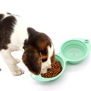 Mangkuk lipat silikon luar ruangan, mangkuk air anjing lipat Anti tumpah - Product Image 1