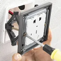 Outil de réparation pour boîtier de prise murale encastrée KESHIQI type 86 avec vis de réglage en plastique et tige de support pour interrupteur mural