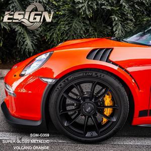 Autocollants de voiture super brillants métallisés Volcan Orange Autocollants de carrosserie en vinyle PVC anti-rayures auto-cicatrisants Films de voiture à changement de couleur - Product Image 5