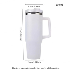 Vaso Térmico Personalizado de Doble Pared para Viajes y Aventuras al Aire Libre, Sublimable, de Acero Inoxidable de 40 oz con Asa - Product Image 4
