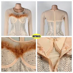 Женское платье со стразами и жемчугом - Product Image 3