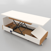 Table basse pliable et élévatrice électrique intégrée Armoire combinée pour le salon avec bibliothèque et lit mural