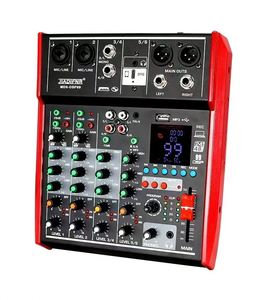 Mixer Audio 6 kanal, Mixer Audio profesional dengan OTG livestream record Studio Home <span class=keywords><strong>DJ</strong></span> Recording <span class=keywords><strong>Controller</strong></span> dengan 48V Phantom Power - Product Image 1