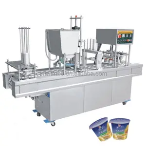 CD-20C automatische Gelee-Joghurt-Eis-Saft-Zucker-Honig-Rotations-Tasse Disccal Filling Capping Sealing Machine