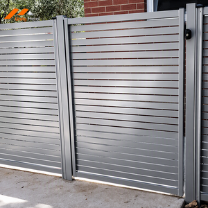 Custom Aluminum Horizontal Slat Driveway Gate Anti-UV Weather Resistant <b>Privacy</b> Entrance <b>for</b> Villa and Property Projects - Product Image 3