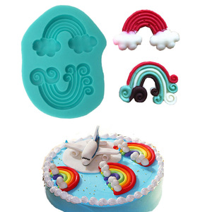 Rainbow Cake Mold Silicone Fondant Molds For Birthday Cake Decorating With Cloud Star And Arch Shapes Non Toxic - Product Image 3
