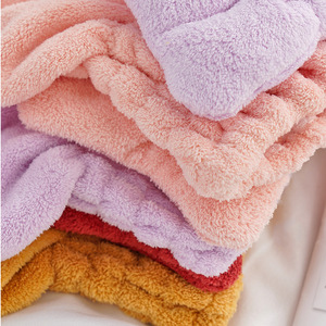 Gorro de Secado de Pelo para Niñas, de Felpa Coral, Secado Rápido, Color Sólido, para Uso Doméstico - Product Image 3