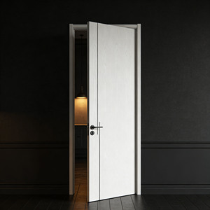 Puertas de <span class=keywords><strong>Madera</strong></span> de Teca Ecológicas y Duraderas, <span class=keywords><strong>Marco</strong></span> de <span class=keywords><strong>Madera</strong></span> Maciza Escandinava <span class=keywords><strong>para</strong></span> Baño y Sala de Estar - Product Image 1