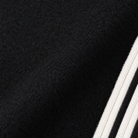 Blouson universitaire rétro personnalisé 380g épais, noir et blanc, style baseball, boutons-pression, streetwear homme, commande en gros