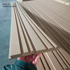 Revêtement mural en bois massif MDF décoratif d'intérieur, panneaux muraux cannelés - Product Image 1