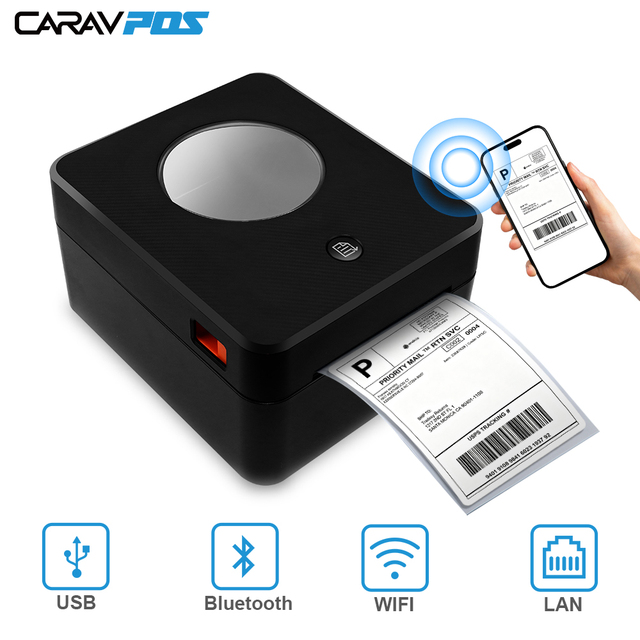 Manufacturer Wholesale Thermal Label Printer 4 Inch POS Printer 100mm Width USB LAN BT WIFI for Logistics Shipping Label