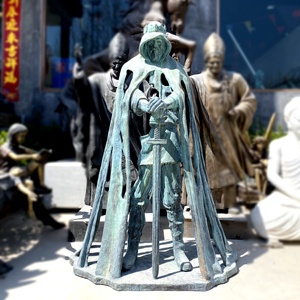 Vườn ngoài trời nổi tiếng thủ công kim loại cuộc sống Kích thước đúc Bronze suy nghĩ người đàn ông ngồi điêu khắc - Product Image 3