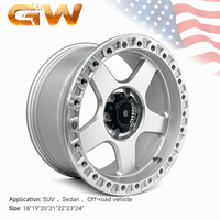 Rines Todoterreno Forjados GW de 18, 19 y 20 Pulgadas, Plateados con Acabado Pulido, Beadlock, 6x135, 6x139.7, 5x114.3, para Dodge RAM 1500/TRXL F150