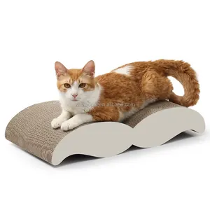 2024 karton kedi oyuncak scratcher kedi kurulu modern bıyık şekil kedi scratcher karton