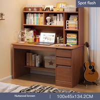 Bureau d'ordinateur simple tout-en-un avec tiroir pour la maison, l'étude, la chambre à coucher, le bureau et la salle de location pour les étudiants et le rangement en étagère