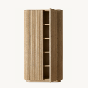 Armadi a <span class=keywords><strong>doppia</strong></span> porta mobili in legno con pannelli in rovere, - Product Image 3