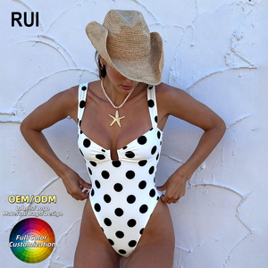 RUIQUWIN 2026 Maillot de bain une pièce imprimé de créateur pour femme, avec bijoux, push-up, contrôle du ventre, respirant, écologique, séchage rapide - Product Image 1