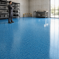 Peinture époxy pour sols en sable coloré, revêtement époxy liquide auto-nivelant pour sols en ciment, garages et sols industriels