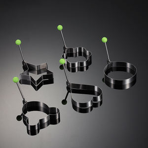 Spiegelei Form Edelstahl Ei Wilderer Ringe Mit Silikon Griffe Verschiedene Formen Pfannkuchen form Kekse Hersteller Backen 4004006 - Product Image 3