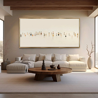 Grande œuvre d'art murale horizontale sur toile, décor créatif personnalisé, art abstrait fait main pour la maison et la galerie