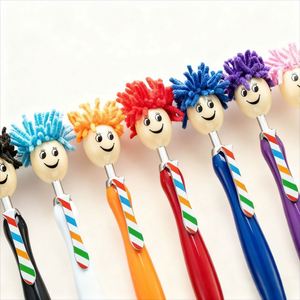 <b>Creative</b> Quirky Plastic Ballpoint Pen Custom Mop Head Design Hot-selling for Kids and Students - Product Image 2