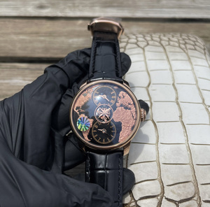 Reloj Mecánico Pintado a Mano de 44 mm de Diámetro y 14.5 mm de Grosor, Convierte el Tiempo en un Festín Visual. Reloj de Pulsera para Hombre. - Product Image 5