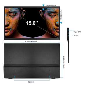 Écran de jeu ultramince 15.6 pouces 1080P HDR <span class=keywords><strong>USB</strong></span> <span class=keywords><strong>C</strong></span> Compatible HDMI IPS Portable moniteur <span class=keywords><strong>pour</strong></span> Switch PS5 Xbox <span class=keywords><strong>Macbook</strong></span> <span class=keywords><strong>Pro</strong></span> téléphone PC - Product Image 5
