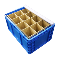 Caisse en plastique industrielle avec séparateur personnalisé, empilable, type Europe, robuste, pour la logistique