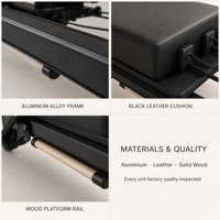 Machine de Pilates à plateforme basse en alliage d'aluminium pour le renforcement du tronc, le yoga et l'entraînement en studio