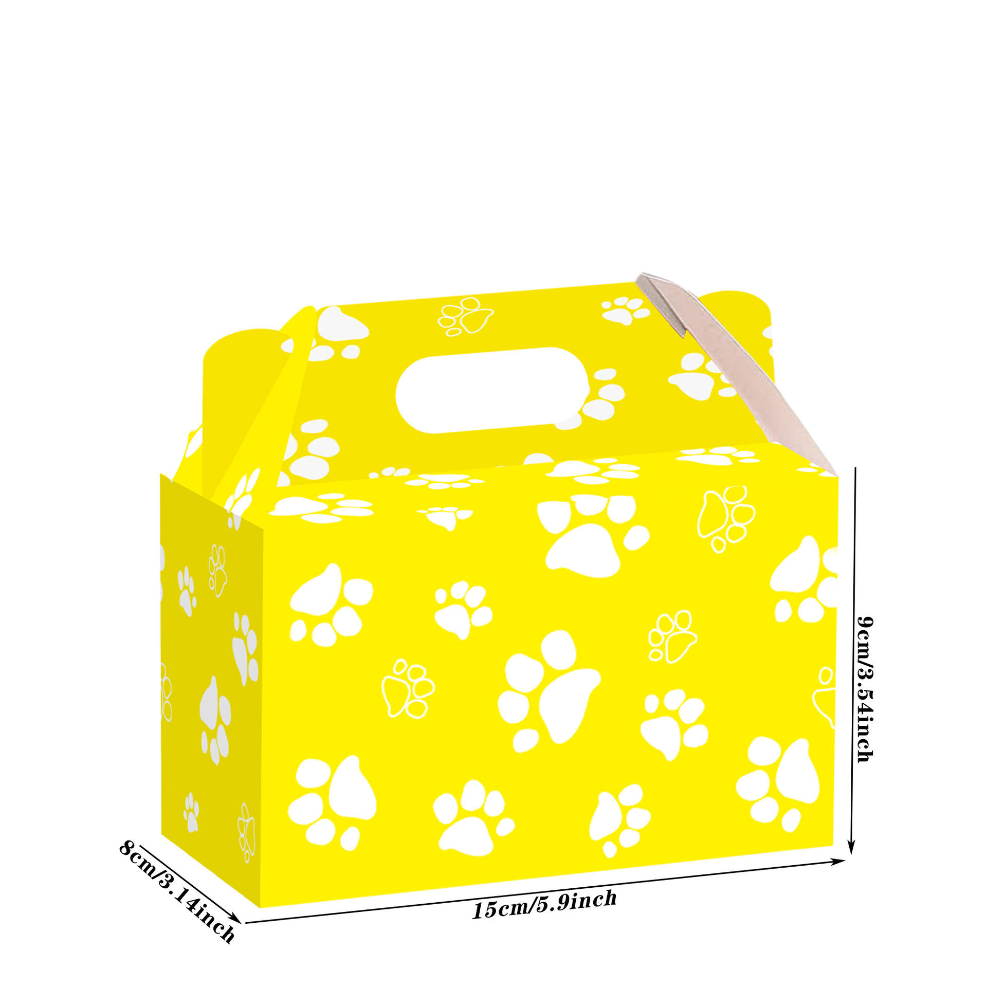 yellow    Paw print paper box 1