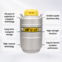 Réservoir d'azote liquide industriel 15L YDG-15, conteneur LN2 haute vide, stockage cryogénique DeWalt pour laboratoire et industrie