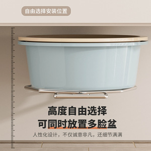 ชั้นวางของในห้องน้ำแบบติดผนังสแตนเลสทรงสี่เหลี่ยมมุมฉาก ทนทาน ไม่ต้องเจาะ - Product Image 3