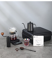 Ensemble de café en céramique/verre Rekebot éthiopien en coffret cadeau - Ensemble de café arabe et turc de style moyen-oriental de luxe