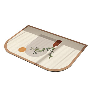 Tapis de bain en terre de diatomée 40x60cm 50x80cm 60x90cm Antidérapant Séchage rapide Pour salle de bain Cuisine Toilettes Tapis de porte - Product Image 5