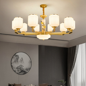 Chinese Style Chandelier Multi Head <b>Led</b> <b>Light</b> For Living Room Villa Hotel Staircase Long Dining Room - Product Image 2