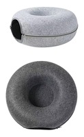 Fabriqué de bonne qualité Cave pour animaux de compagnie Fermeture éclair amovible Maison pour chat Soulager l'anxiété Donuts Tunnel Lit pour chat