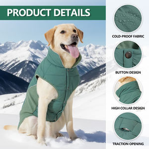 New Product Ideas Luxury Waterproof Autumn Winter <strong>Dog</strong> Vests High-Neck Button-Down Style Reflective Snowproof Warm <strong>Dog</strong> Clothes - Product Image 2