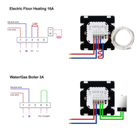 Comfurter 16A 3A Tuya App Controlada Digital Smart Home Agua Gas Caldera Termostato Suelo Radiante Termostato Wifi