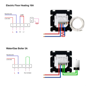 Comfurter 16A 3A Tuya App Controlada Digital Smart Home Agua Gas <span class=keywords><strong>Caldera</strong></span> Termostato <span class=keywords><strong>Suelo</strong></span> <span class=keywords><strong>Radiante</strong></span> Termostato Wifi - Product Image 5