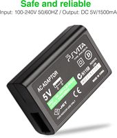 Cargador de Pared con Adaptador de CA de 5 V y 1,5 A Compatible con Sony PlayStation Vita 1000, Cargador para PS Vita