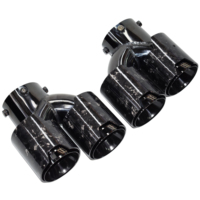 Embout d'échappement de voiture DEX pour BMW M240 M340 M440 G20 G21 G23 G42 M Power 4 sorties forgé en Fiber de carbone noir tuyau d'échappement tuyau d'échappement