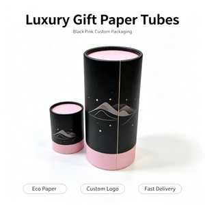 Tube en carton recyclable pour emballage cadeau écologique, choix durable, finition kraft naturelle - Product Image 2