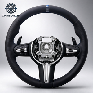 Volant de voiture en fibre de carbone et cuir, directement de l'usine, pour M3/M5/M2, sportif, avec fonction de chauffage, 100% Plug & Play - Product Image 5