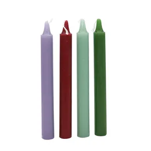 A Candle Home Lighting Paraffin Wax Color Stick Candle Black Red Pillar Taper Candles