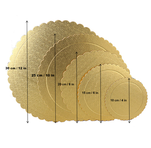 Оптовая продажа, золотые доски для тортов, 12, 10 дюймов, круглые доски для тортов - Product Image 1