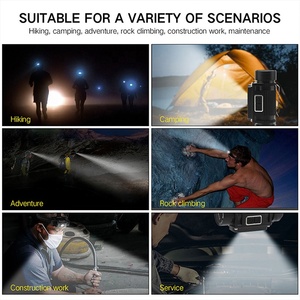 Mạnh mẽ 1200lm nhôm đầu ánh sáng 5pcs Led Đèn Pha đèn pin cho cắm trại với 4000mAh pin và sạc IP65 đánh giá - Product Image 6