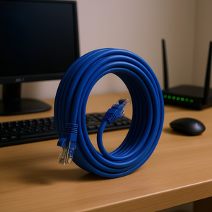 Cable Ethernet de 3 Metros Cat6 RJ45 con Cubierta de PVC Azul, Conductor de Cobre Puro para Juegos, Computadora, Internet, Uso en Interiores - Product Image 2