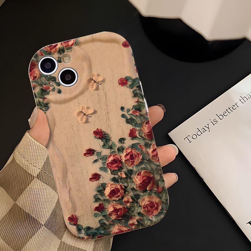 Wall Covered with Roses [Antique White Cream Pattern Case]