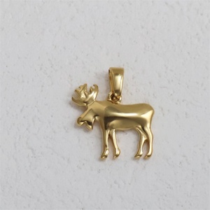Venta al por Mayor de Dijes Modernos de Acero Inoxidable para la Creación de Joyería, Colgante Personalizado de Delfín y Elefante con Cadena - Product Image 6