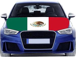 Funda de poliéster 100% personalizada para espejo retrovisor con bandera de México para capó de coche - Product Image 2